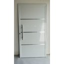 Ver imagem 1 de Porta de Alumínio Lambri Simples 210x70 C/ Puxador Completa