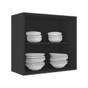 Ver imagem 2 de Armário de Cozinha Aéreo Nicho 60cm Pérola Z34 Preto - Mpozenato