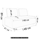 Ver imagem 7 de Sofá 2 Lugares 148cm Sala de Estar Rovier Sintético Caramelo Z32 - Mpozenato