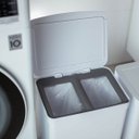 Ver imagem 4 de Lixeira Coleta Seletiva com Pedal para Cozinha 20L Trium Duplo Compartimento OU Branco Fosco