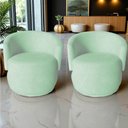 Ver mais imagens de Kit 2 Poltronas Decorativa Beatriz Orgânica Veludo Acqua