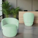 Ver imagem 7 de Kit 2 Poltronas Decorativa Beatriz Orgânica Veludo Acqua