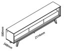 Ver imagem 5 de Rack para TV 2.2 Retrô com LED Requinte Naturale com Off White - Gelius Móveis