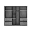 Ver imagem 3 de Quarto Modulado Rizon 5 Peças (1 Armário Ponte 1 Closet 2 Guarda Roupas 1 Complemento) Qc204