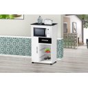 Ver imagem 1 de BALCÃO ALTO FRUTEIRA P/ MICROONDAS P/ FORNO ELÉTRICO COM RODINHAS ATL. 1 PORTA + GAVETA COR BRANCO P