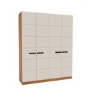 Ver imagem 2 de Guarda-roupa Casal Lisboa 4 Portas 4 Gavetas Freijó/creme - Politorno