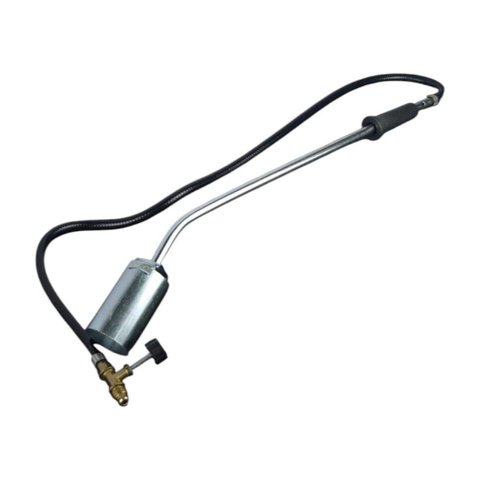 Maçarico Lança Chamas Longo Curvo com 1 Registro e Mangueira Max Chamas