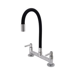 Torneira Para Cozinha Misturador De Mesa até 70º C  1/4 Volta Preto Fosco - 1