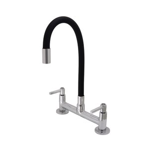Torneira Para Cozinha Misturador De Mesa até 70º C  1/4 Volta Preto Fosco