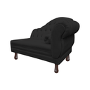 Ver imagem 4 de Recamier Sofá Esquerdo Larissa 120cm Sala Suede Preto - Incasa Decor