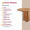 Ver imagem 4 de Mesa Selene 135cm Tampo Orgânico Laminado Moderna Mobília Cinamomo Imbuia Nat