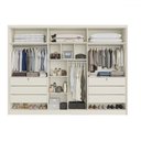 Ver imagem 3 de Guarda-roupa Casal Valencia 6 Portas 6 Gavetas 100% Mdf com Espelho Off White - Mademarques