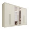 Guarda-roupa Casal Valencia 6 Portas 6 Gavetas 100% Mdf com Espelho Off White - Mademarques - 2