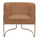 Ver imagem 2 de Poltrona Decorativa Betina Base Aço Ouro Fosco Bouclé Terracota - Nexta Casa