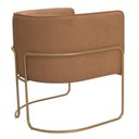 Ver imagem 4 de Poltrona Decorativa Betina Base Aço Ouro Fosco Bouclé Terracota - Nexta Casa