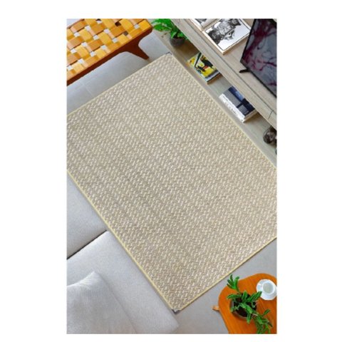 Tapete para Sala 1,50m X 2,00m Sisal Antiderrapante sem Pelo Lâncer - 568 Clean
