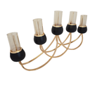 Ver imagem 3 de Candelabro Metal Dourado com Preto para 5 Velas