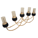 Ver imagem 4 de Candelabro Metal Dourado com Preto para 5 Velas