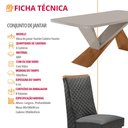 Ver imagem 7 de Mesa de Jantar Yasmin 180cm Tampo MDF Vidro Canto Copo com 6 Cadeiras Yasmin