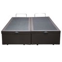 Ver imagem 2 de Cama Box Baú Casal Bipartido Corino Marrom 42x138x188
