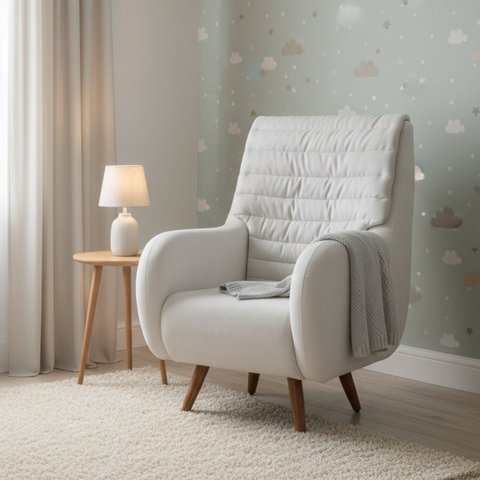 Poltrona de Amamentação Pés Madeira Zen