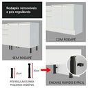 Ver imagem 4 de Balcão Gabinete De Pia 120 X 60 Cm 1 Porta 2 Gavetas Branc