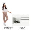 Ver mais imagens de Balcão Gabinete De Pia 120 X 60 Cm 1 Porta 2 Gavetas Branc