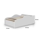 Ver imagem 3 de Cama Infantil Juvenil Adesivada Varios Temas com Proteção Lateral:frozen