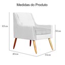 Ver imagem 6 de Poltrona Ariane Luxo Suede Cores - DS Estofados - Branco