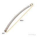 Ver imagem 2 de Engate Flexível Trançado Aço Inox 3/4 X 30cm Macho Fêmea