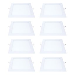 Kit 8 Painel Led Embutir Quadrado Luz Neutra 4000k 24w 29cm - 1