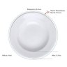 Jogo 6 Pratos Fundos Redondos 23,5cm Bar Hotel Germer em Porcelana Branca - 3