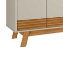 Ver imagem 6 de Buffet Aparador Aleppo 4  Portas Pés de Madeira Babus - Nature / Off White
