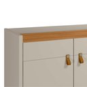 Ver imagem 5 de Buffet Aparador Aleppo 4  Portas Pés de Madeira Babus - Nature / Off White