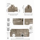 Ver imagem 3 de Sofá Modular Olinda 4 Lugares 2.30 MT com Molas Retrátil Reclinável Linho Corriente Sofatec