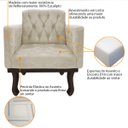 Ver imagem 4 de Poltrona Decorativa Classic Pés Luiz Xv Linho - Doce Sonho Móveis Bege