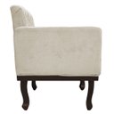 Ver imagem 6 de Poltrona Decorativa Classic Pés Luiz Xv Linho - Doce Sonho Móveis Bege