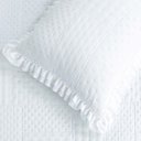 Ver imagem 3 de Cobre Leito King Percal 300 Fios Babado Malvinni 3 Peças - Branco