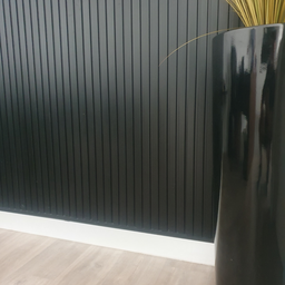 Painel Ripado de Poliestireno Preto (285cm X 12cm) - 4