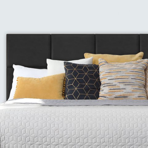 Cabeceira Modulada Estofada Adesiva 1 Módulo 30x40cm Preto