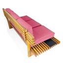 Ver imagem 7 de Sofá 3 Lugares Madeira Nobre Maciça Xangai Sala Moderna Goiaba