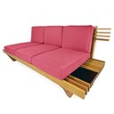 Ver imagem 5 de Sofá 3 Lugares Madeira Nobre Maciça Xangai Sala Moderna Goiaba