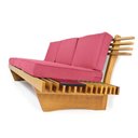 Ver imagem 2 de Sofá 3 Lugares Madeira Nobre Maciça Xangai Sala Moderna Goiaba