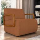 Ver imagem 5 de Poltrona Decorativa Orgânica Bruxelas K01 Bouclê Terracota - Lyam Decor