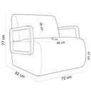 Ver imagem 2 de Poltrona Decorativa Orgânica Bruxelas K01 Bouclê Terracota - Lyam Decor