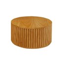 Ver imagem 1 de Mesa de Centro Decorativa Lua 01 D40cm em Madeira Maciça - Mel