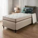 Ver imagem 2 de Cama Box + Colchão de Molas Ensacadas Classic Pocket Solteiro 88 cm