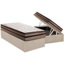 Ver imagem 1 de Conjunto Box Baú Solteiro: Colchão Espuma Paropas D28 / Anatômico Orthomedic Gold Plus Rústico