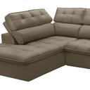 Ver imagem 6 de Sofá 4 Lugares Retrátil Reclinável Chaise Esquerdo 288cm Solin F04 Veludo Amêndoa - Lyam Decor