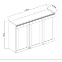 Ver imagem 2 de Aéreo 1,20 Cm 3 Portas 100% Mdf 1531 Linha Iluminata Genialflex